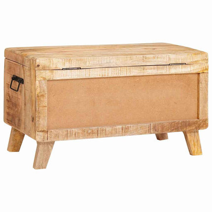 Opbevaringskasse med lås 70 x 35 x 40 cm Massivt mangotræ