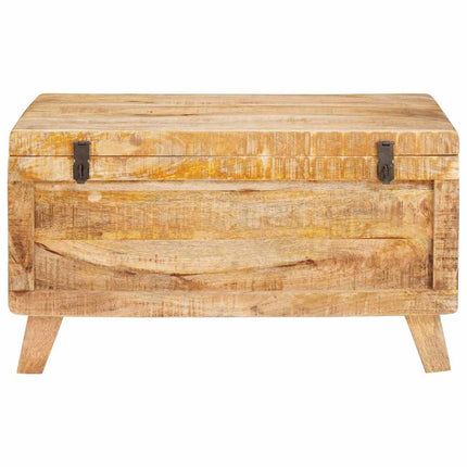 Opbevaringskasse med lås 70 x 35 x 40 cm Massivt mangotræ