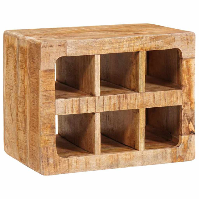 Vinfad med opbevaring Brun 44 x 30 x 35 cm Massivt mangotræ