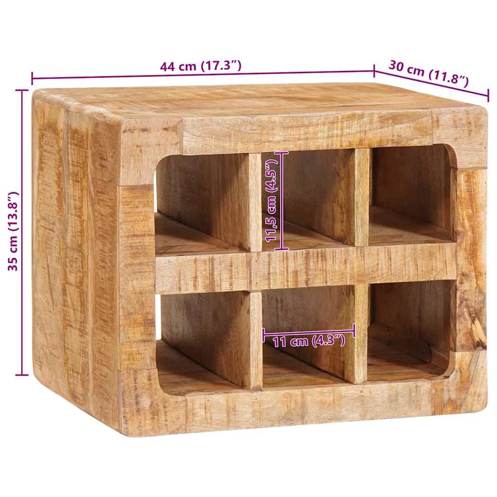 Vinfad Vægmonteret Brun 44 x 30 x 35 cm Massivt mangotræ