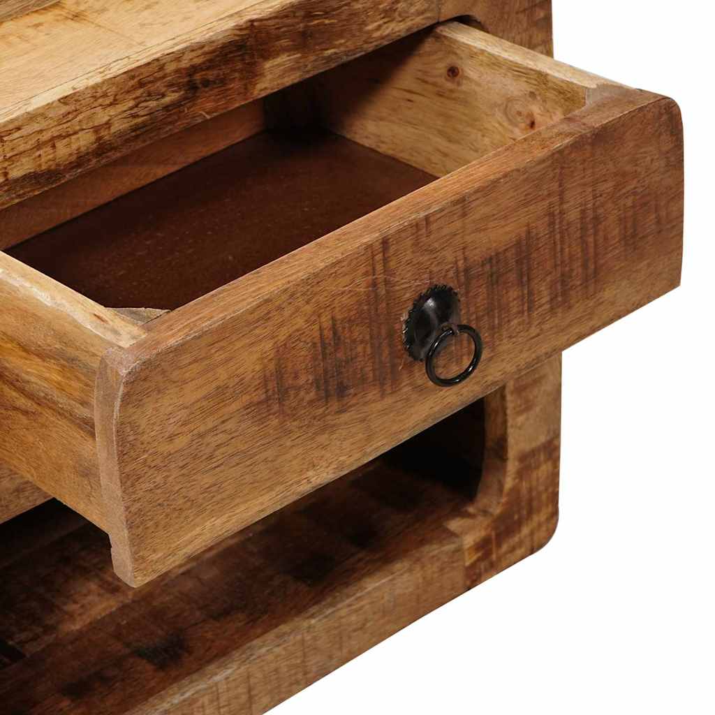 Vægmonteret natbord Brun 40 x 30 x 36 cm Massivt mangotræ