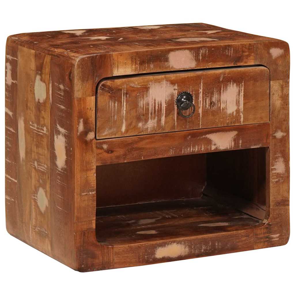 Vægmonteret natbord med skuffe Flerfarvet 40 x 30 x 36 cm