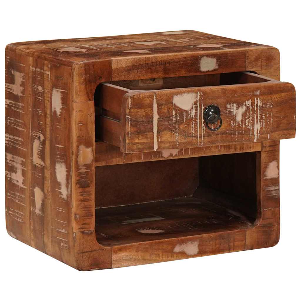 Vægmonteret natbord med skuffe Flerfarvet 40 x 30 x 36 cm