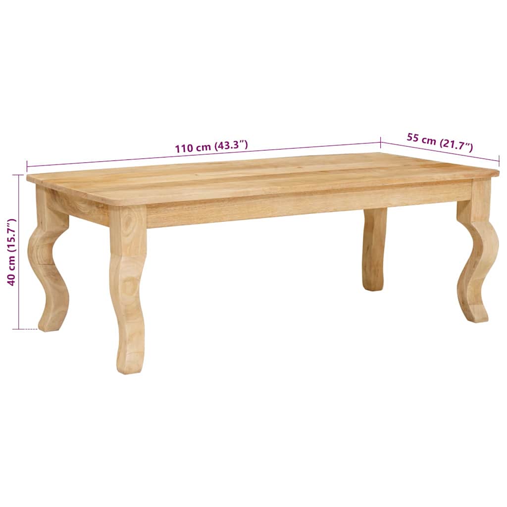 Sofabord Brun 110 x 55 x 40 cm Massivt mangotræ