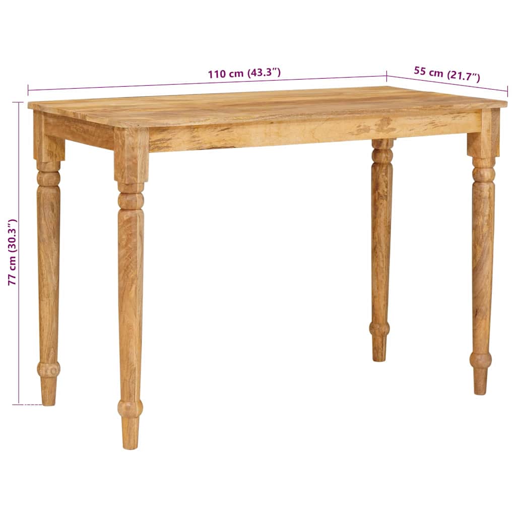 Sofabord Brun 110 x 55 x 77 cm Massivt mangotræ