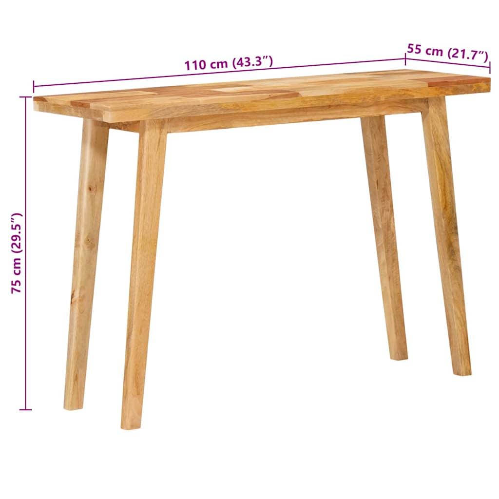 Spisebord Naturfarvet 100 x 35 x 75 cm Massivt mangotræ