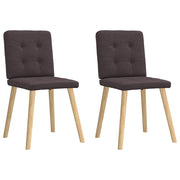 spisebordsstole 2 stk. stof mørkebrun