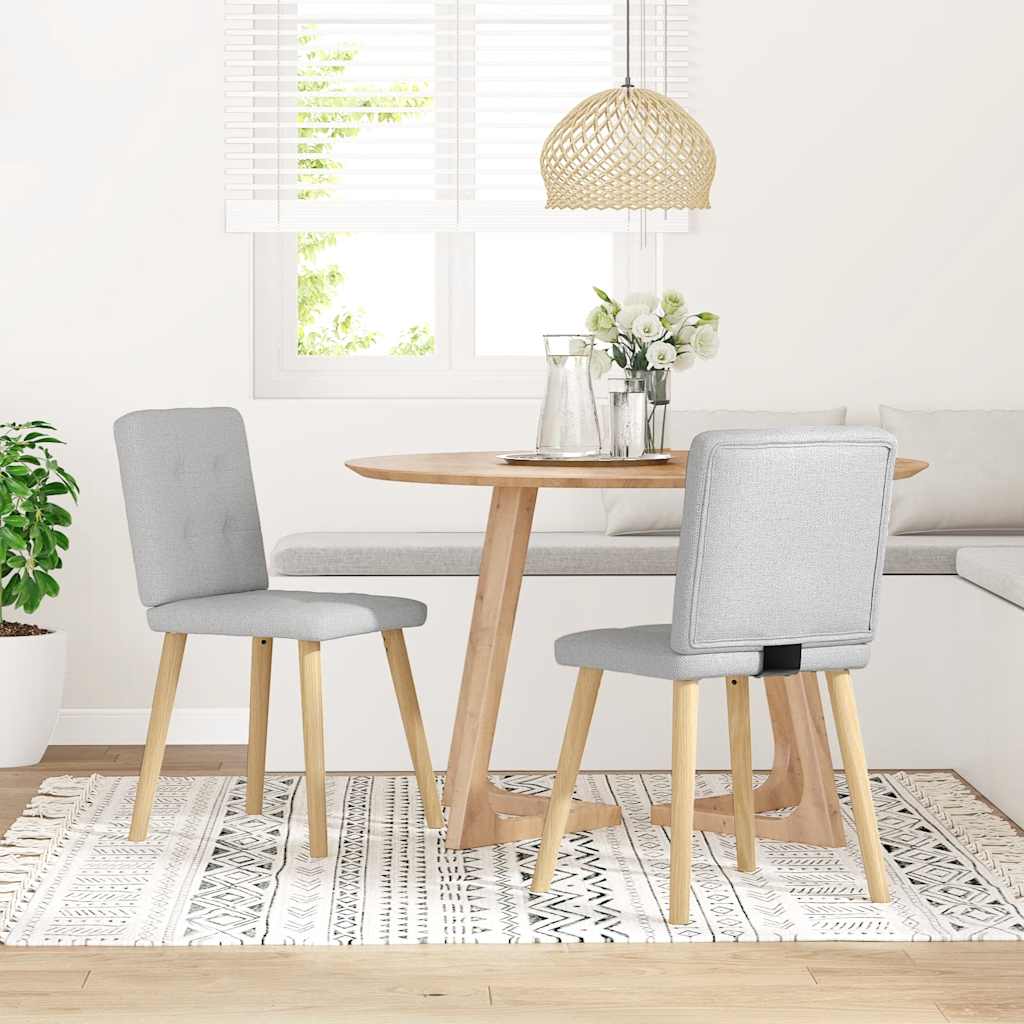 spisebordsstole 2 stk. stof sky grå
