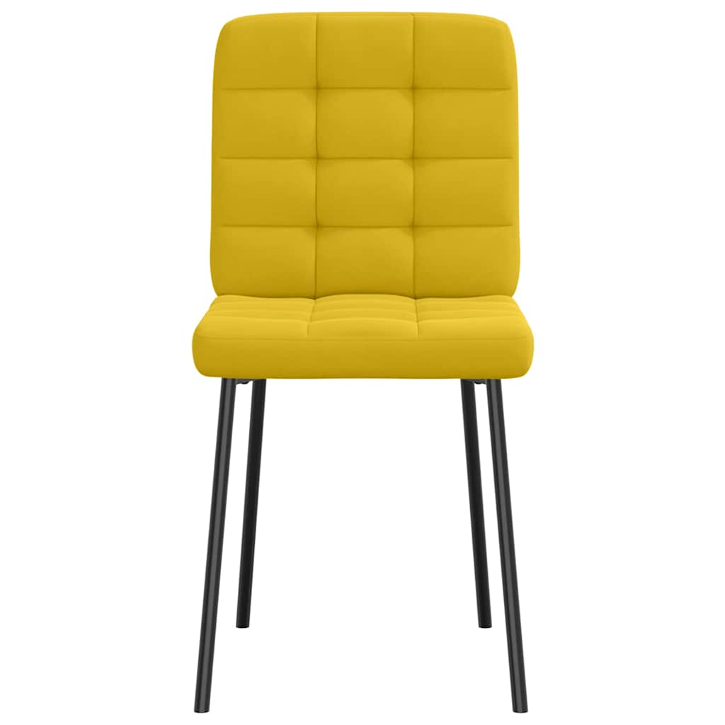 spisebordsstole 2 stk. fløjl gul