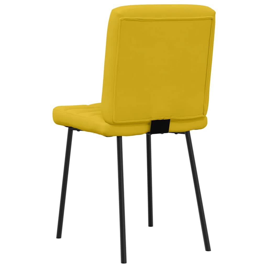 spisebordsstole 2 stk. fløjl gul