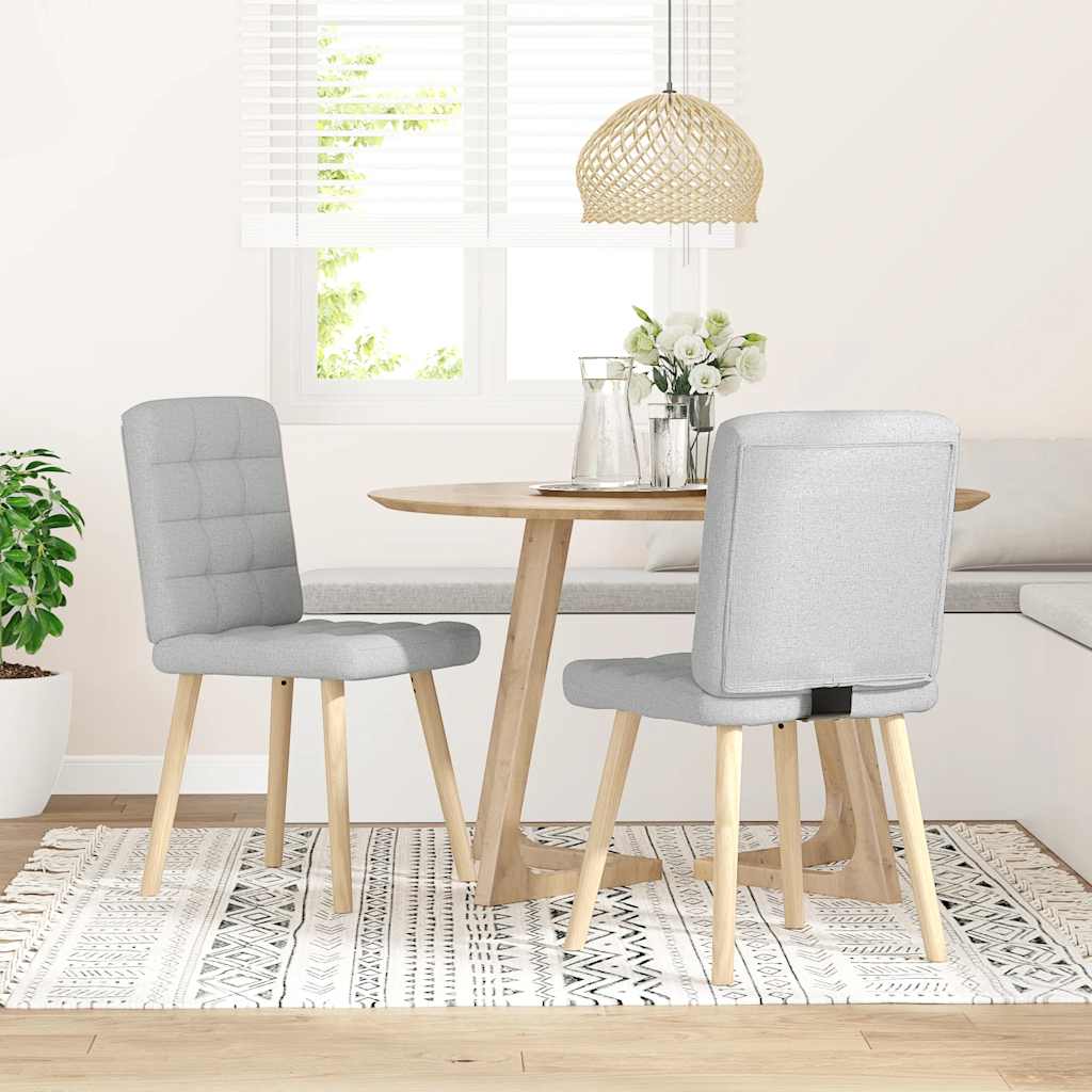 spisebordsstole 2 stk. stof sky grå