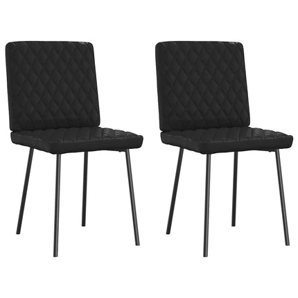 spisebordsstole 2 stk. kunstlæder sort
