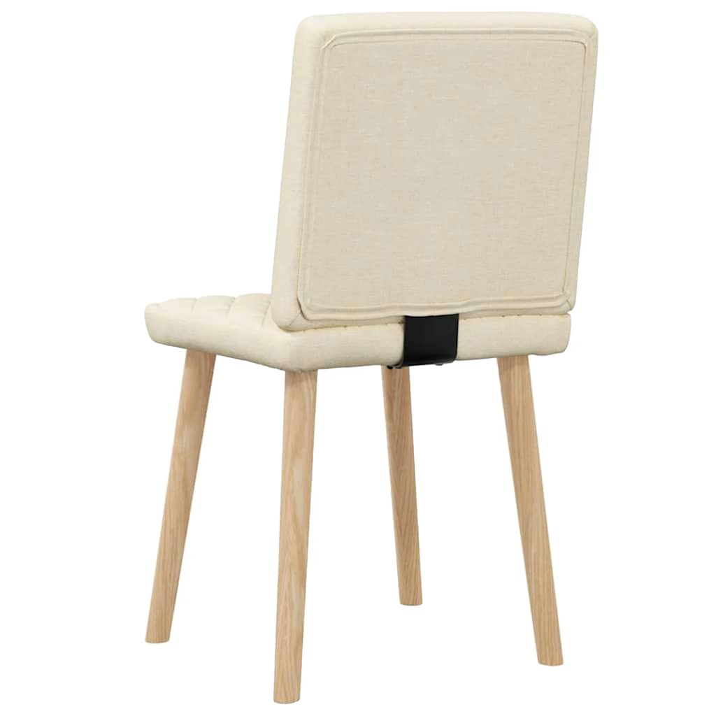 spisebordsstole 2 stk. stof cremefarvet