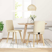 spisebordsstole 2 stk. stof cremefarvet