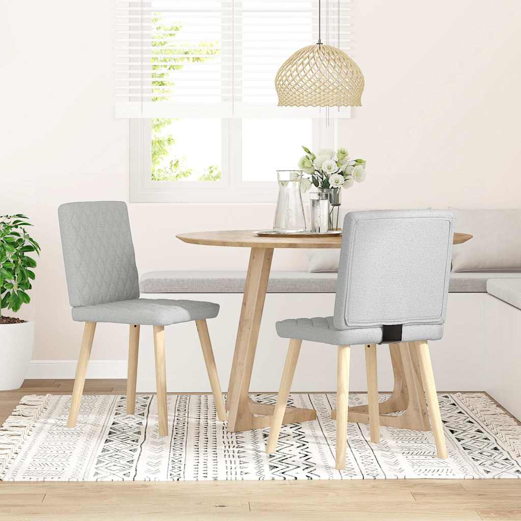 spisebordsstole 2 stk. stof sky grå