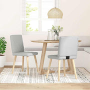 spisebordsstole 2 stk. stof sky grå