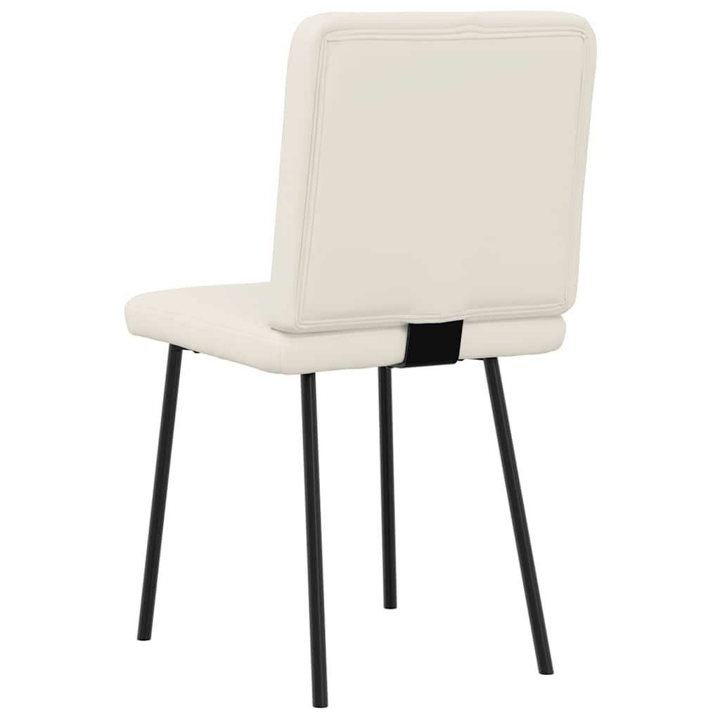 spisebordsstole 2 stk. fløjl cremefarvet