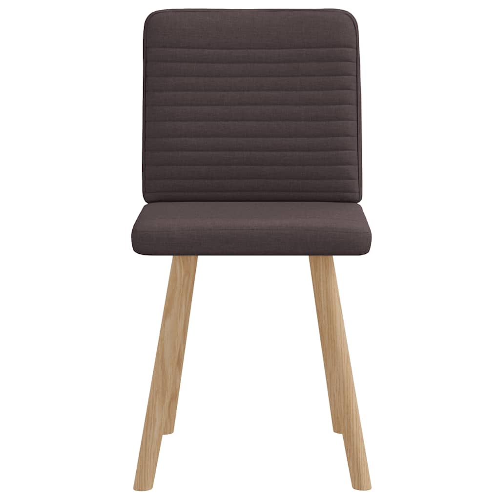 spisebordsstole 2 stk. stof mørkebrun