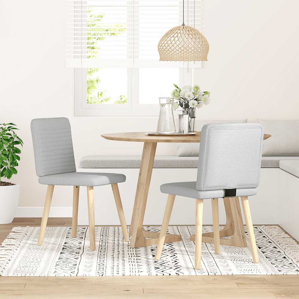 spisebordsstole 2 stk. stof sky grå