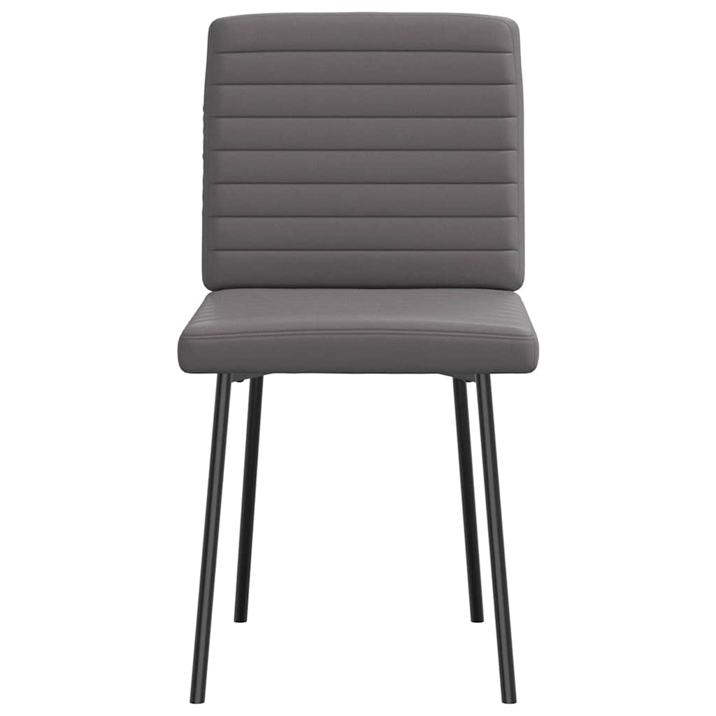 spisebordsstole 2 stk. kunstlæder grå