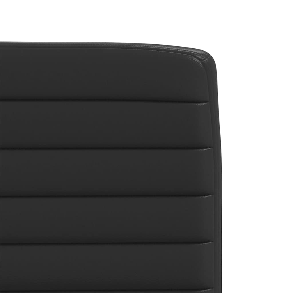 spisebordsstole 2 stk. kunstlæder sort