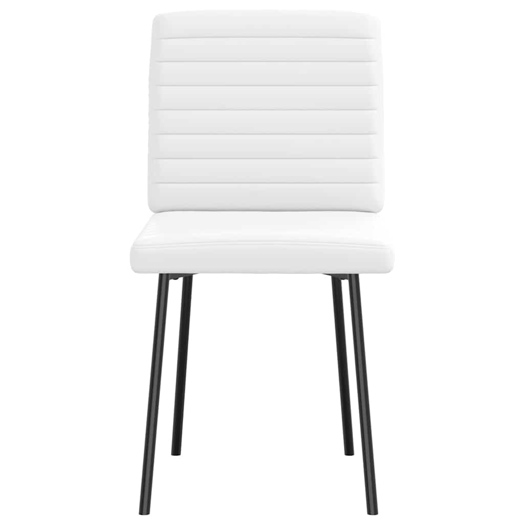 spisebordsstole 2 stk. kunstlæder hvid