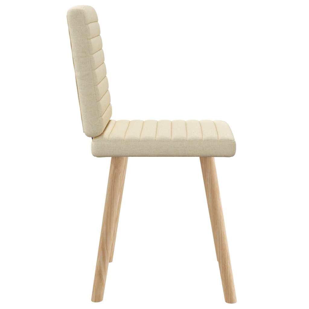 spisebordsstole 2 stk. stof cremefarvet