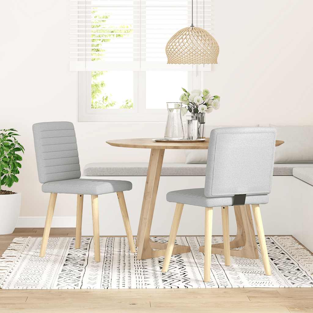 spisebordsstole 2 stk. stof sky grå