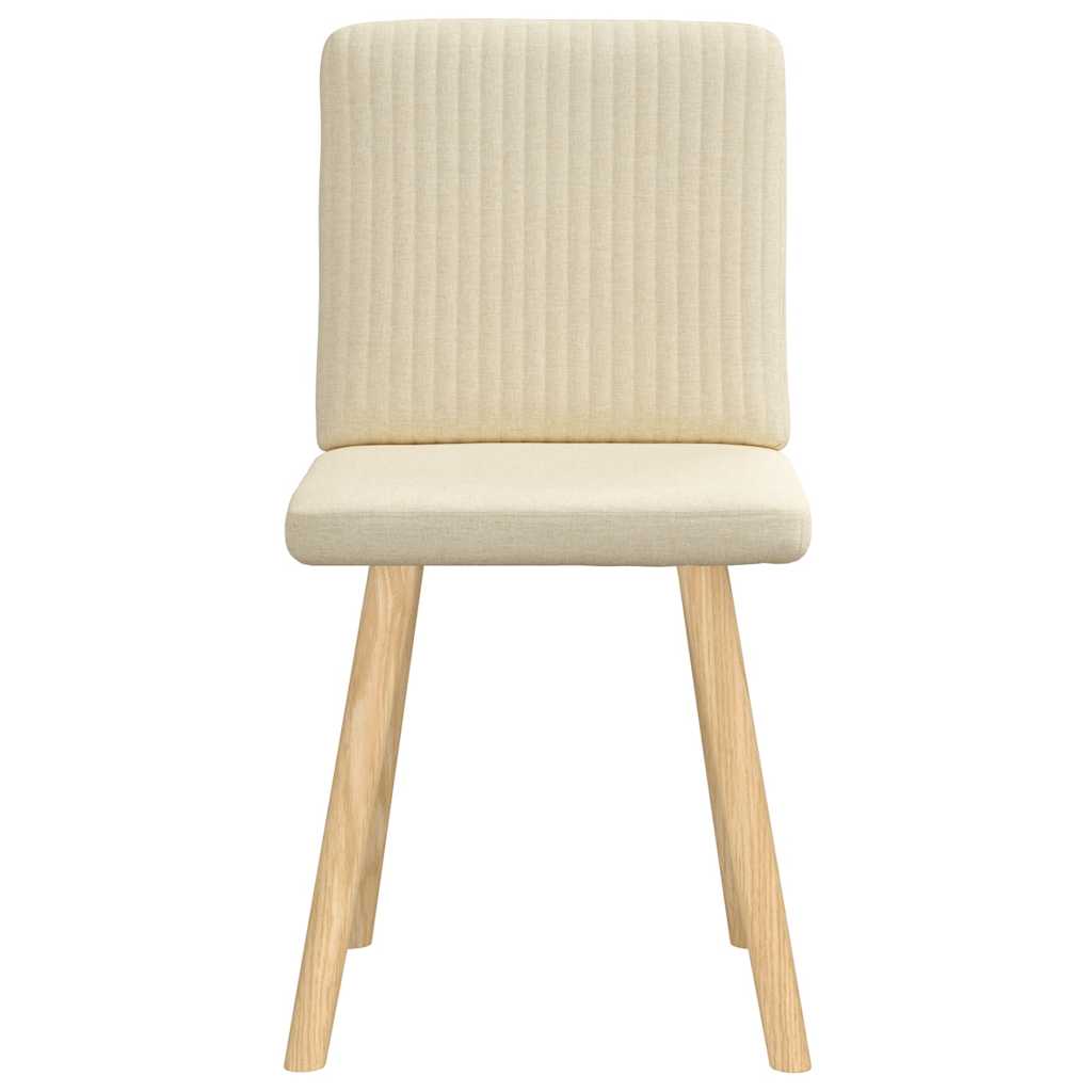 spisebordsstole 2 stk. stof cremefarvet