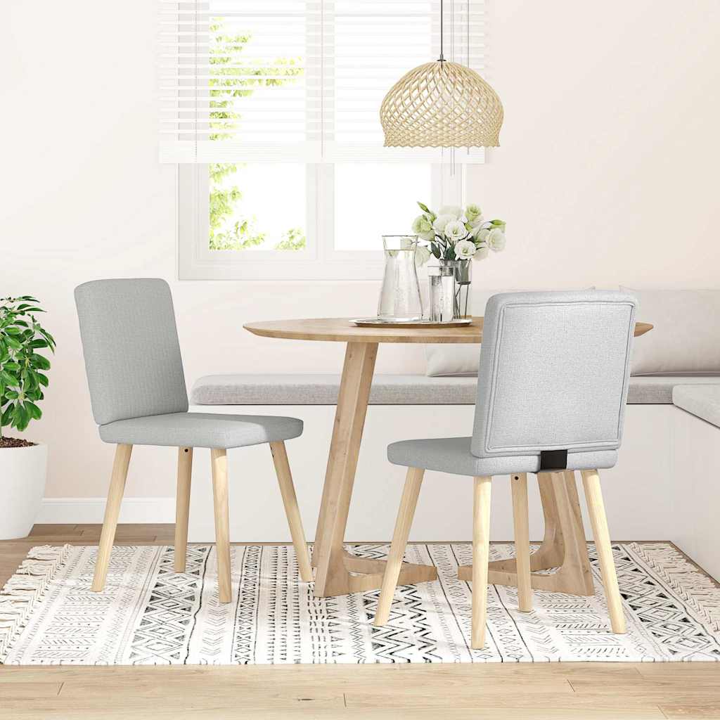 spisebordsstole 2 stk. stof sky grå