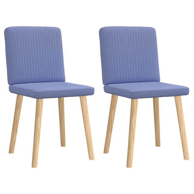 spisebordsstole 2 stk. Jeans blåt stof