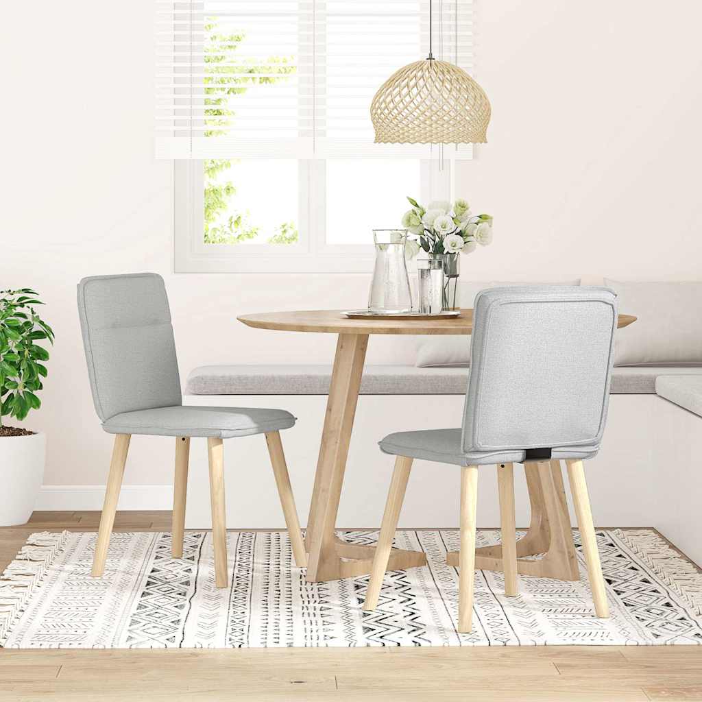 spisebordsstole 2 stk. stof sky grå