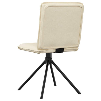spisebordsstole 2 stk. stof cremefarvet