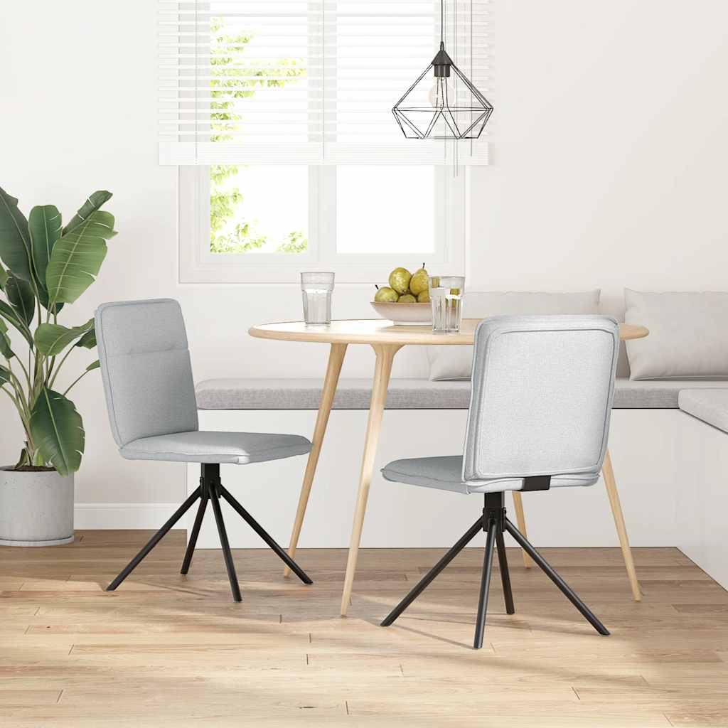spisebordsstole 2 stk. stof sky grå
