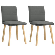 spisebordsstole 2 stk. stof mørkegrå