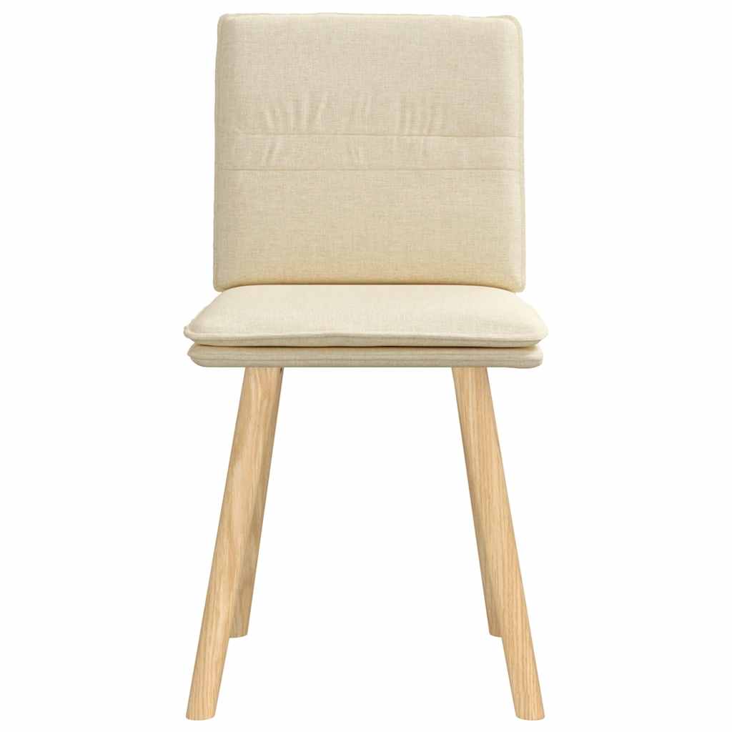 spisebordsstole 2 stk. stof cremefarvet