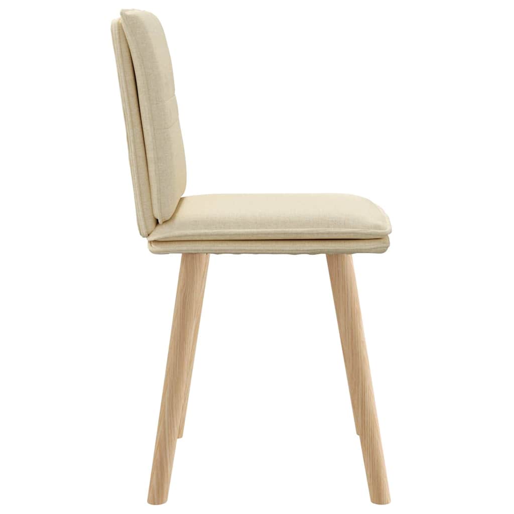 spisebordsstole 2 stk. stof cremefarvet