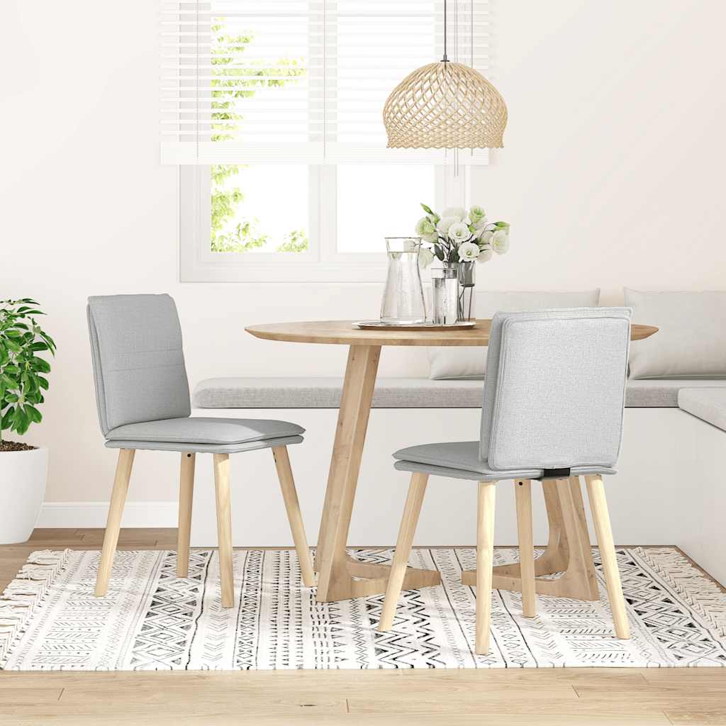 spisebordsstole 2 stk. stof sky grå