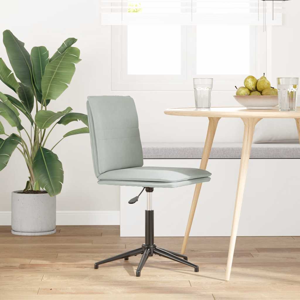 spisebordsstol fløjl lysegrå