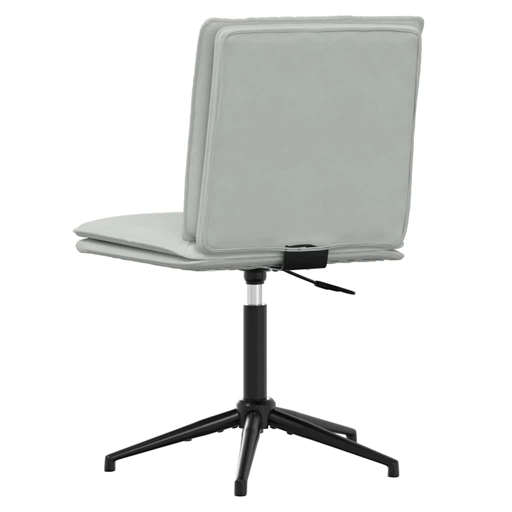 spisebordsstol fløjl lysegrå