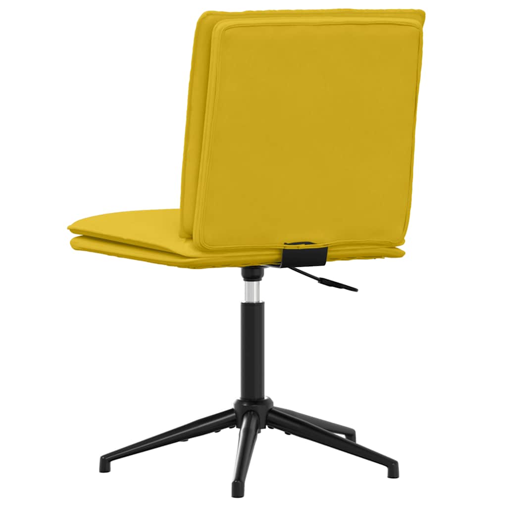 spisebordsstol fløjl gul