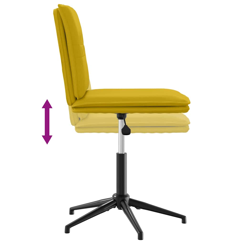 spisebordsstol fløjl gul