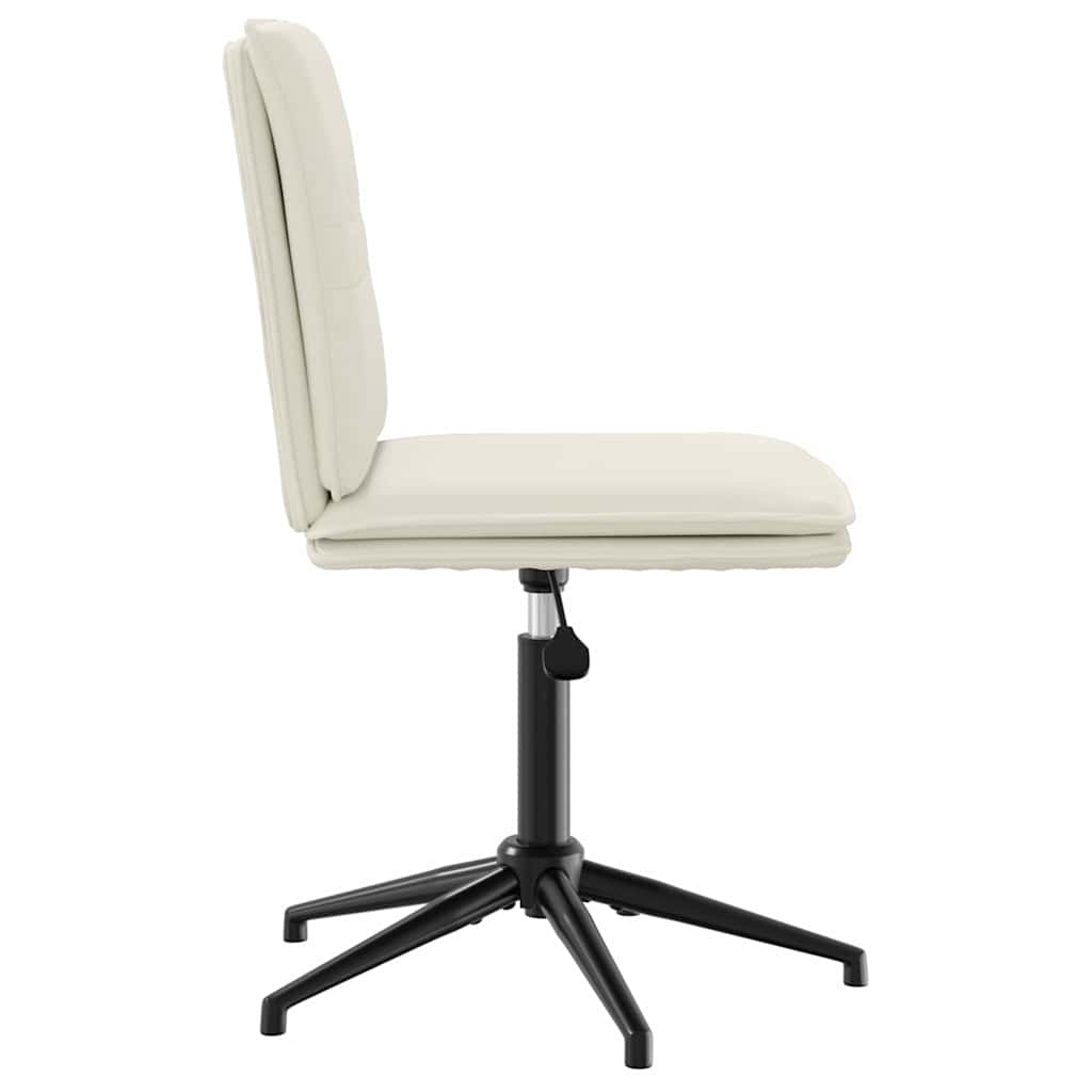 spisebordsstol fløjl cremefarvet