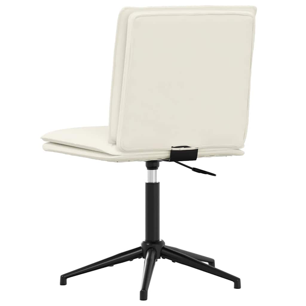 spisebordsstol fløjl cremefarvet