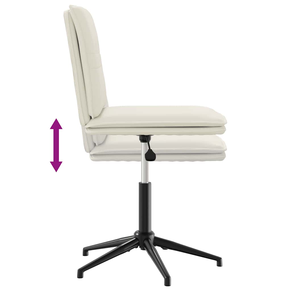 spisebordsstol fløjl cremefarvet