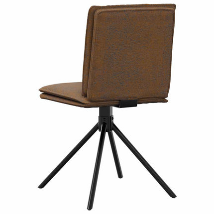 Spisebordsstol Brun Faux Suede Læder