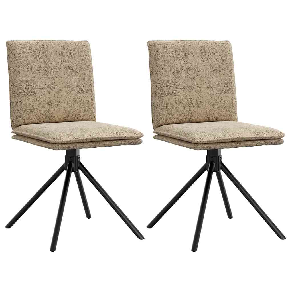 Spisebordsstol lysegråt imiteret ruskindslæder