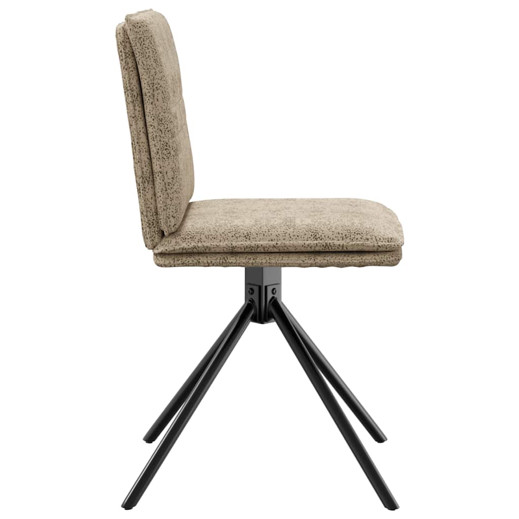 Spisebordsstol lysegråt imiteret ruskindslæder