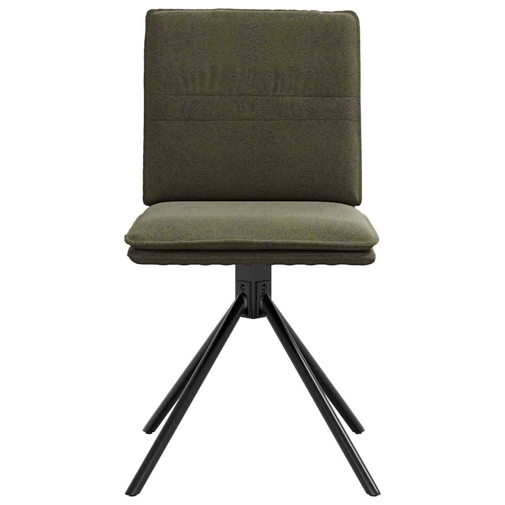 Spisebordsstol Army Green Faux Suede Læder