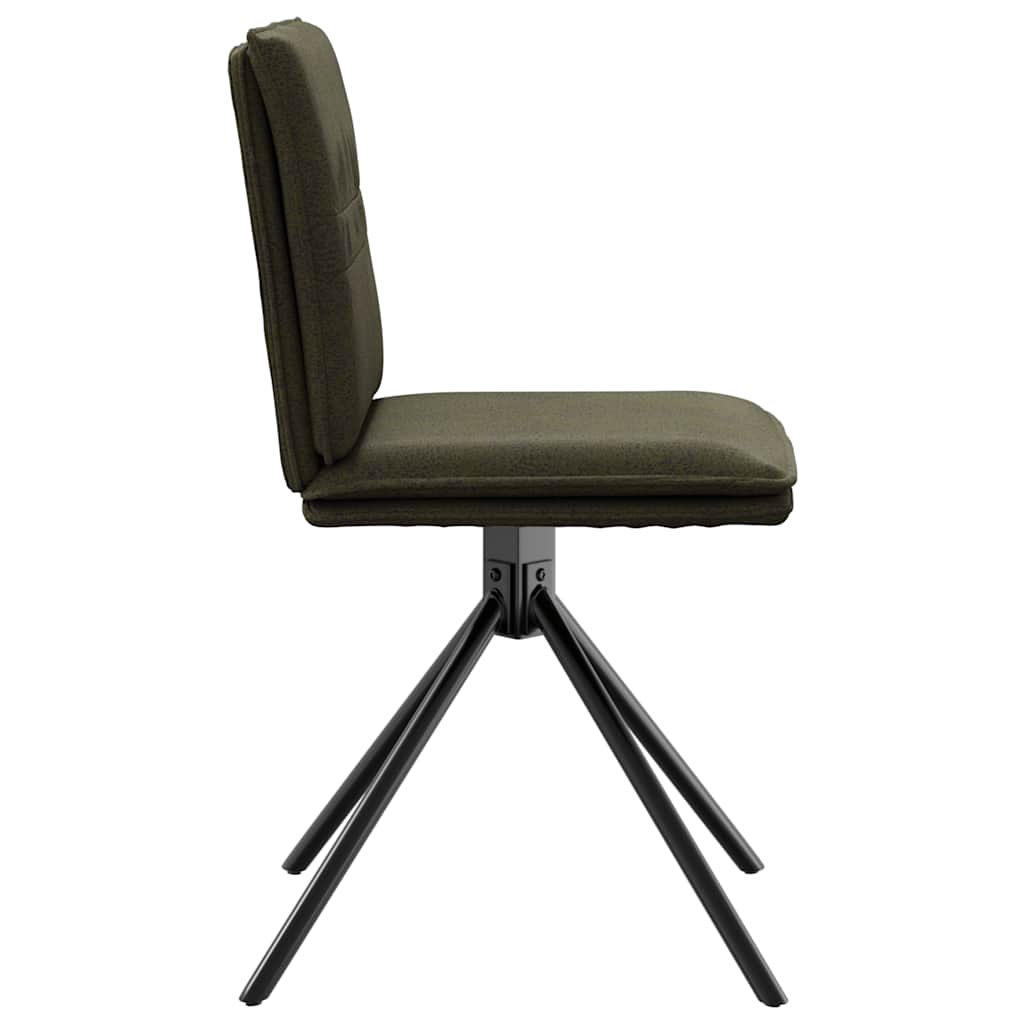 Spisebordsstol Army Green Faux Suede Læder